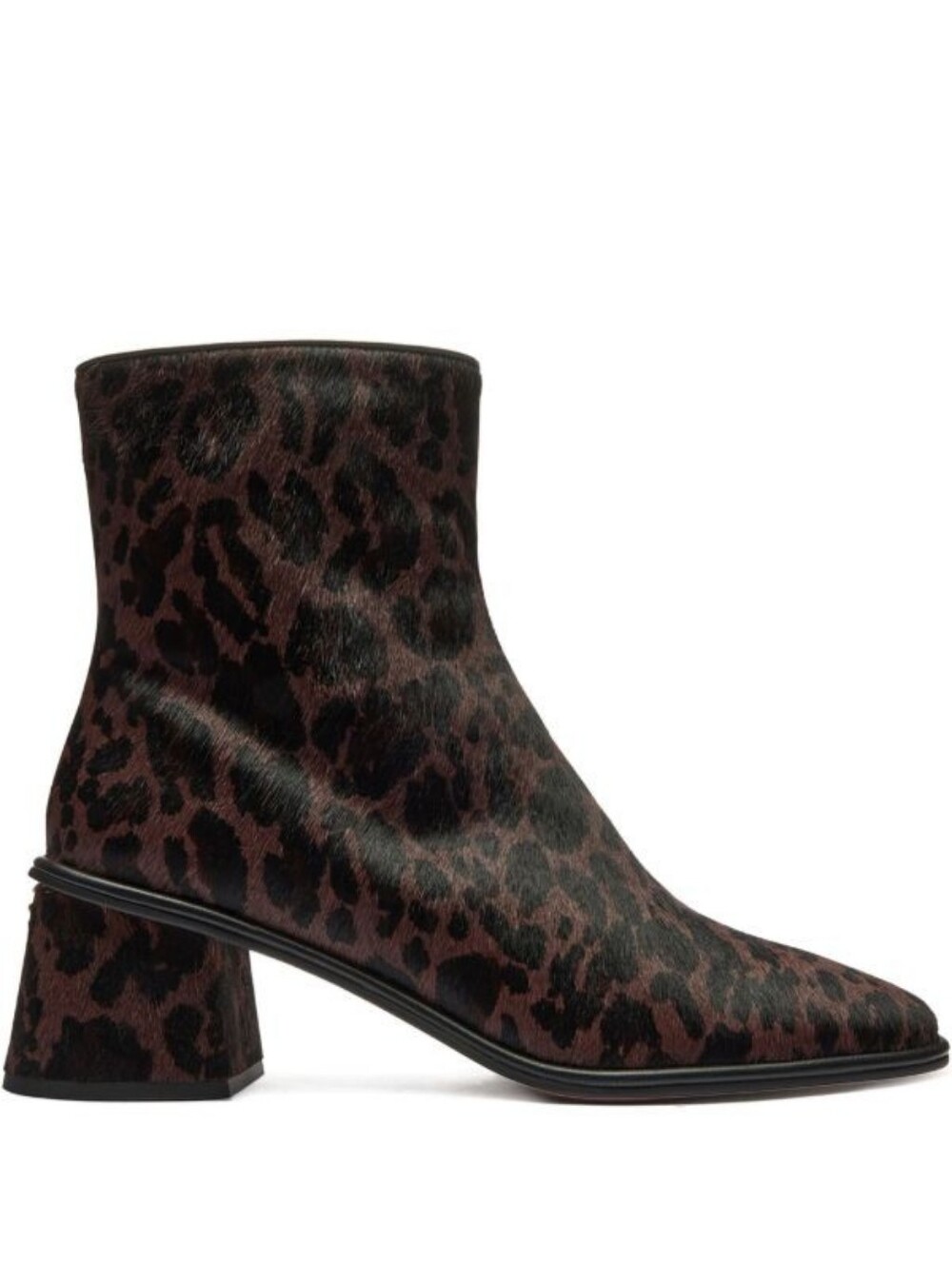 Coach Gigi Leo Bootie Dark Leopard Calf Hair Ankle Boots Block Heel NWT Size 8